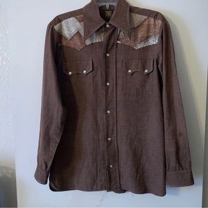 Vintage Eric Ross & Co. Clothing Merchants Beverly Hills Western Shirt ~ Snap
